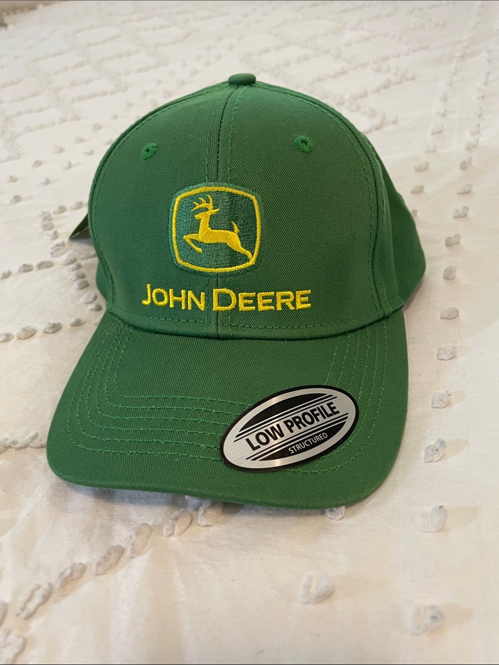 John Deere low profile Green Cap with Yellow Logo nwt adjustable